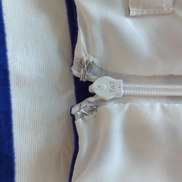 Ann Taylor Loft Blue and White Dress Size 0 - Picture 8 of 13